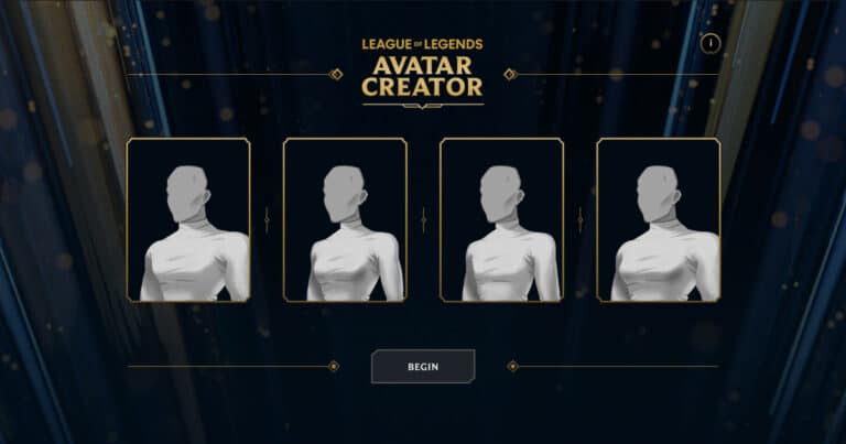 League of Legends Avatar Creator Homepage
