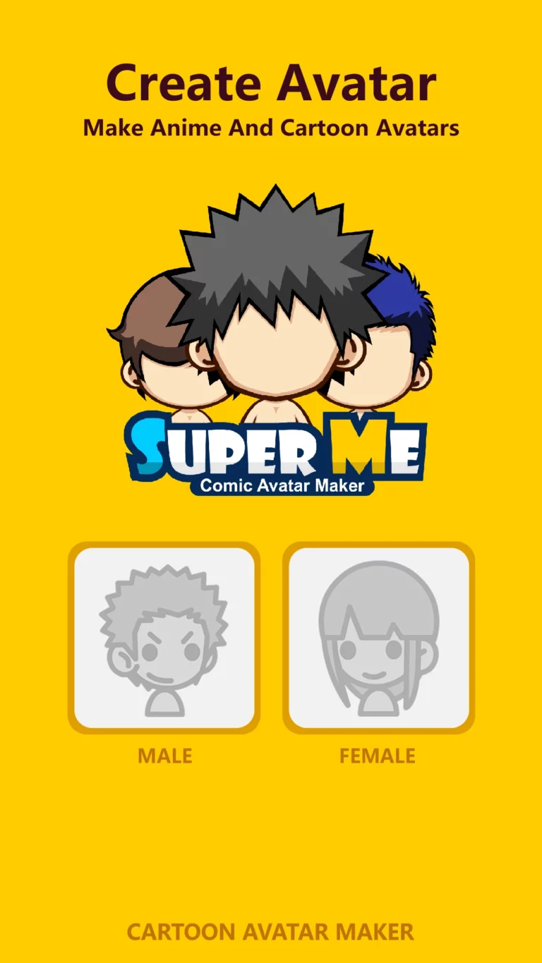 SuperMe app front page.