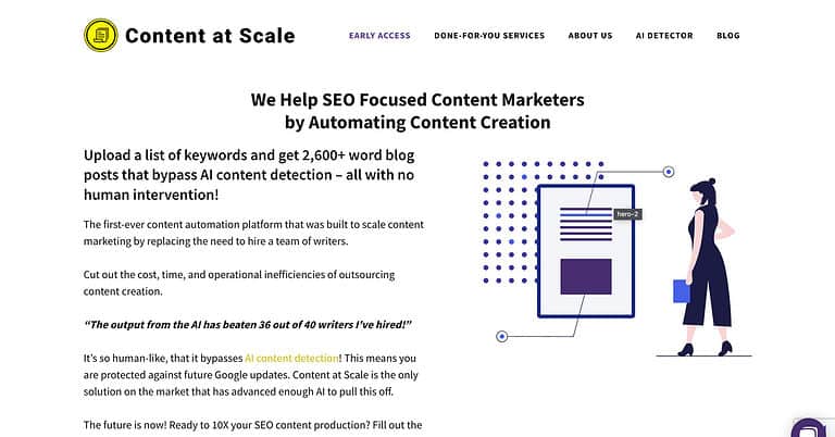 Content at Scale Homepage