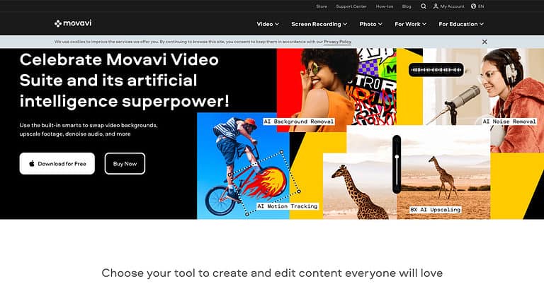 Movavi Homepage