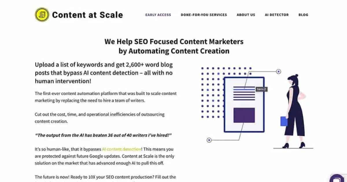 Content at Scale Home Page