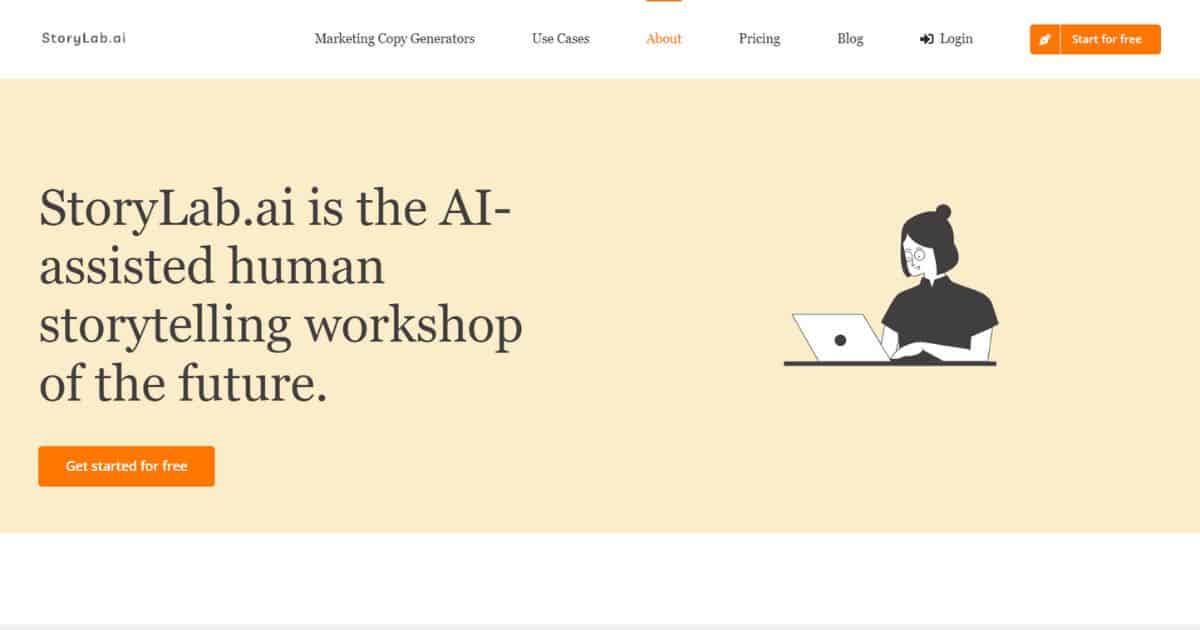 StoryLab AI Home Page