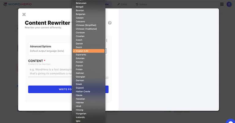 WordHero Multi Language Support
