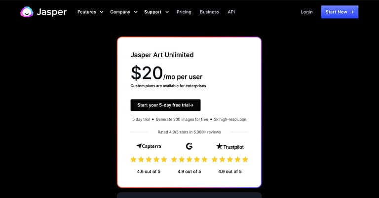 Jasper Art Pricing Plans