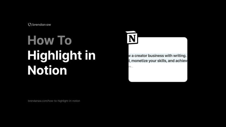 How To Highlight In Notion