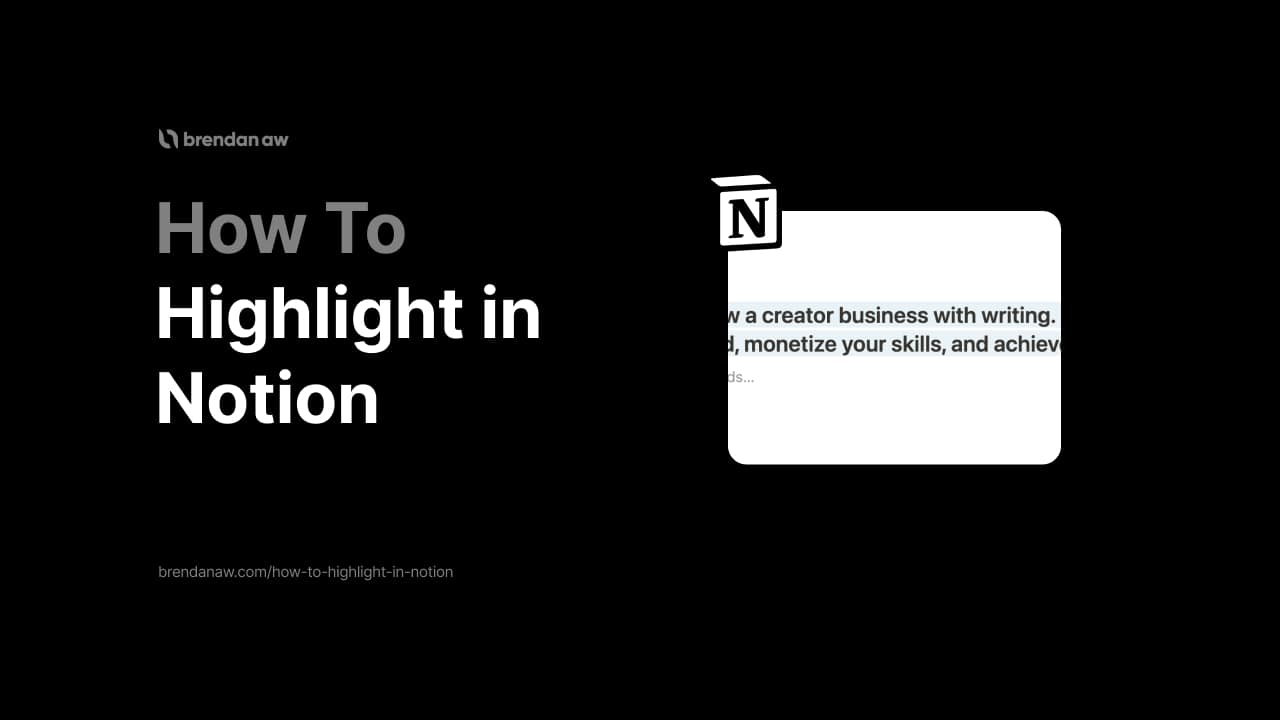 How To Highlight In Notion