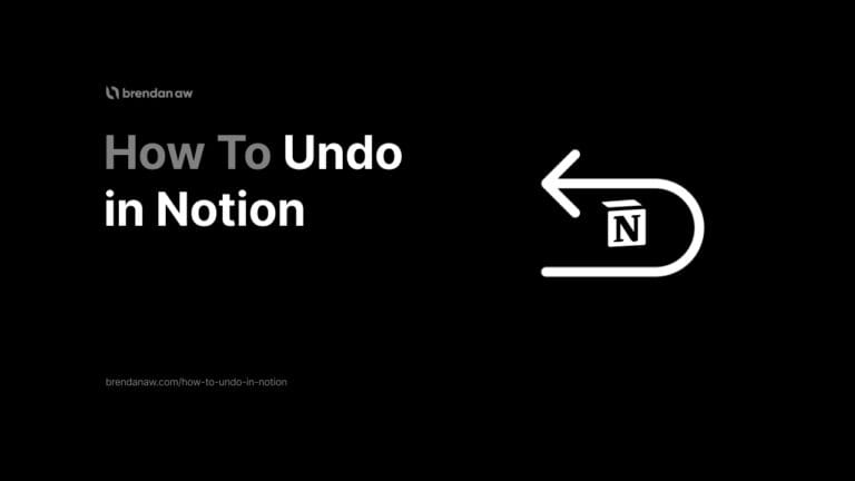 How To Undo in Notion