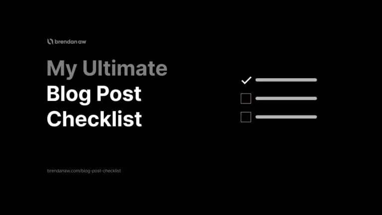 Blog Post Checklist