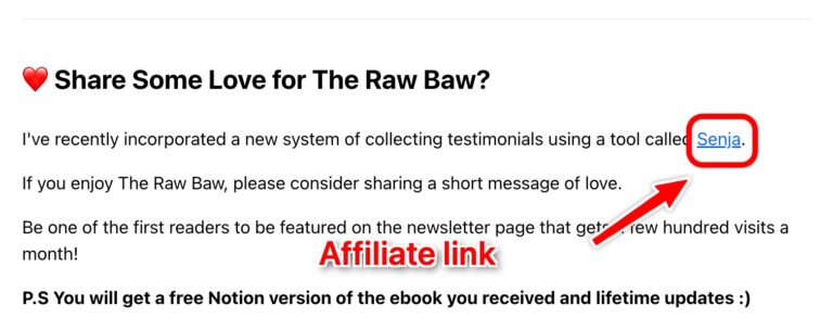 email newsletters raw baw senja affiliate