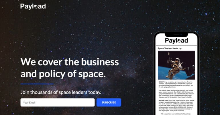 PayLoad Newsletter Landing Page