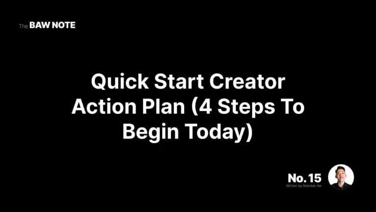 quick start creator action plan