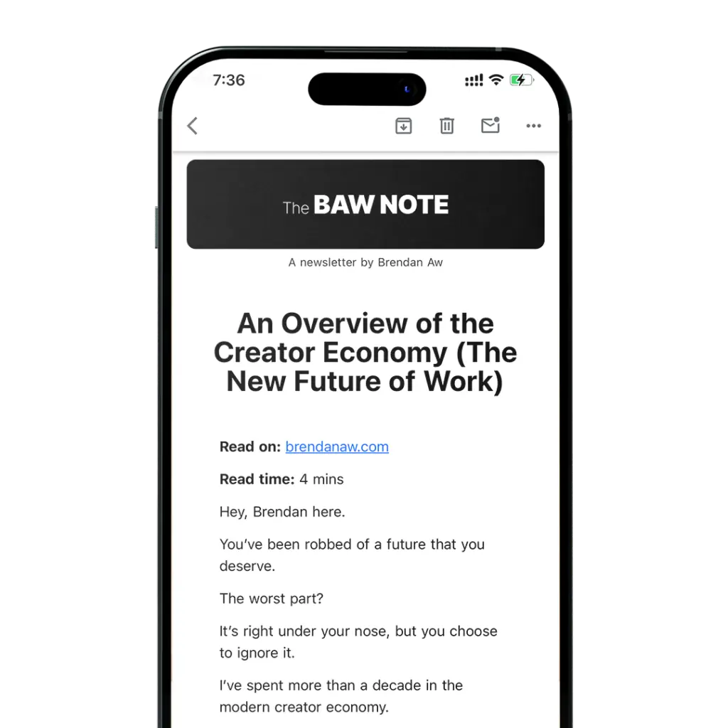 the baw note half iphone mockup