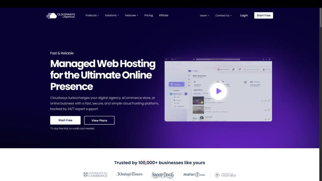 cloudways home page 2024