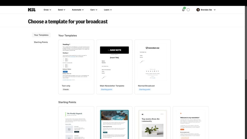 kit broadcast dashboard