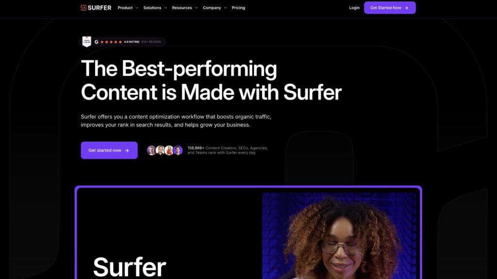 surferseo homepage 2024