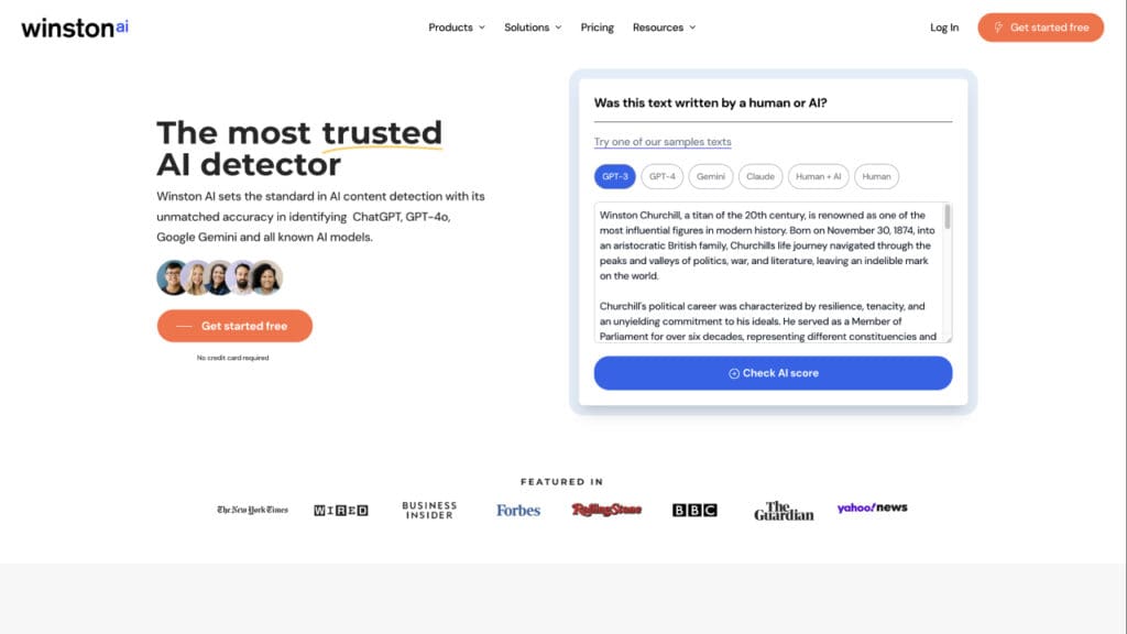 winston ai homepage 2024