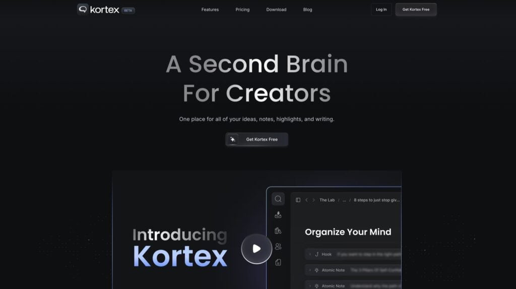 kortex homepage